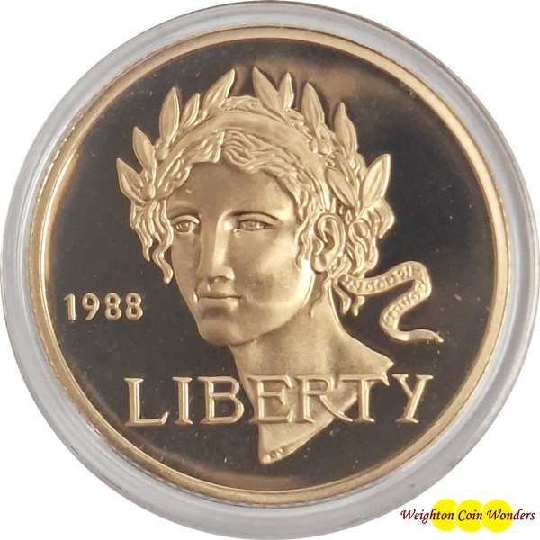 1988 Gold Proof $5 - Seoul Olympics